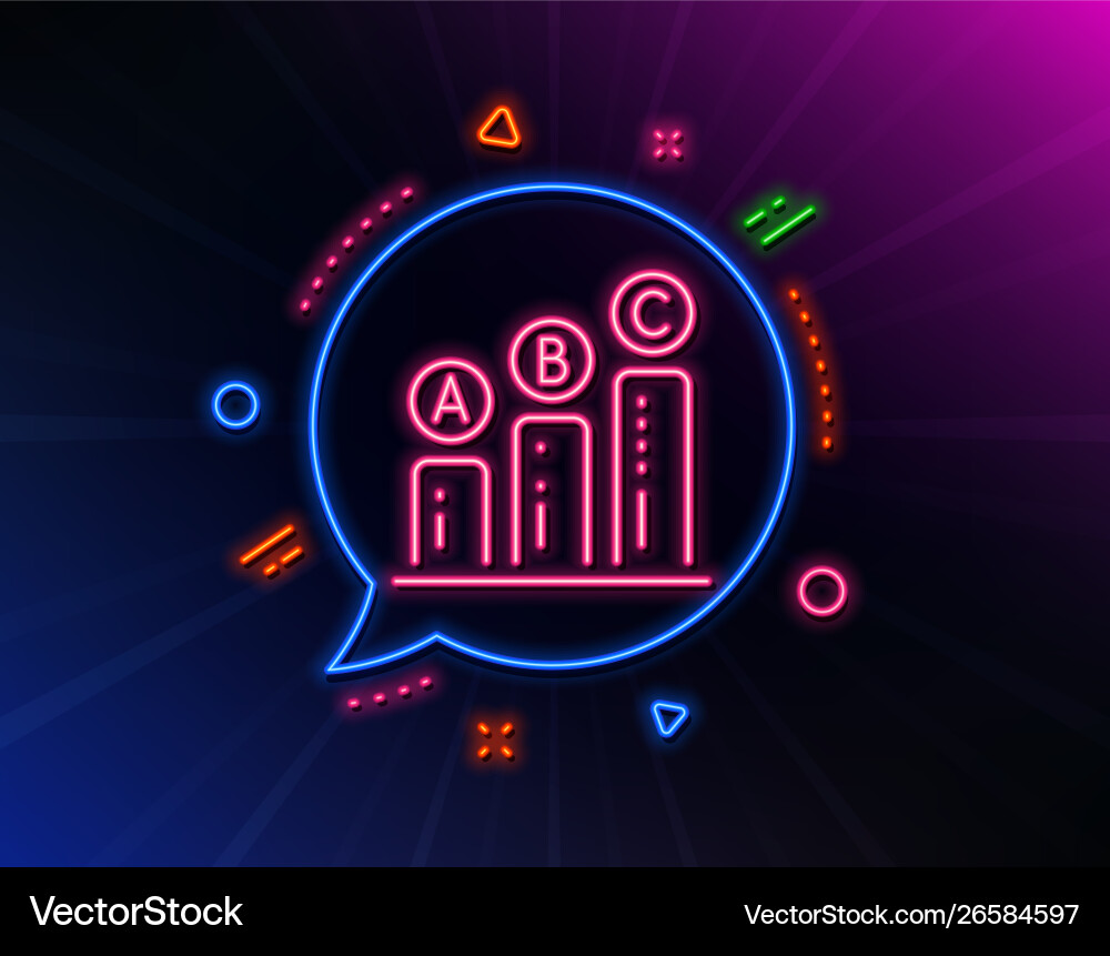 Graph line icon column chart sign Graph line icon column chart sign vector image