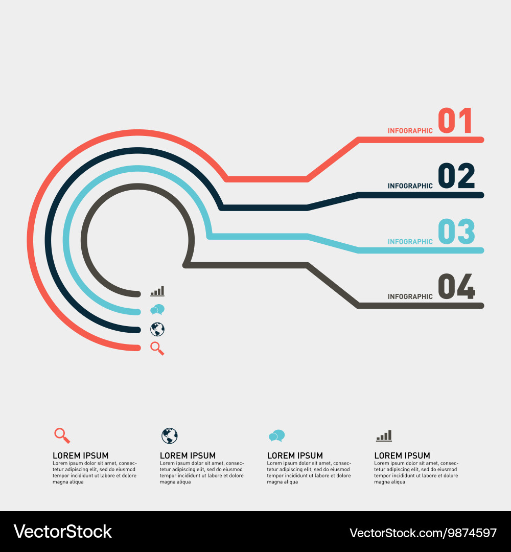 Infographic report template design element vector image