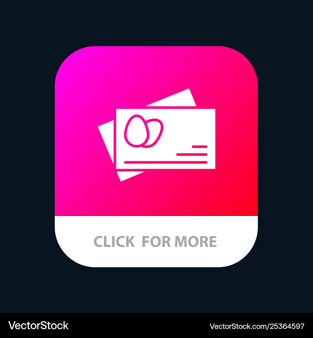 Passport egg easter mobile app button android vector image