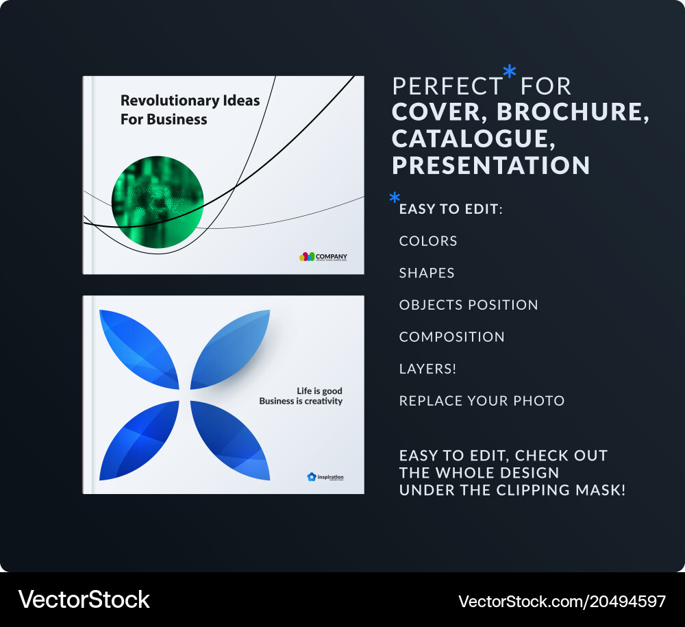 Presentation abstract set of modern vector image