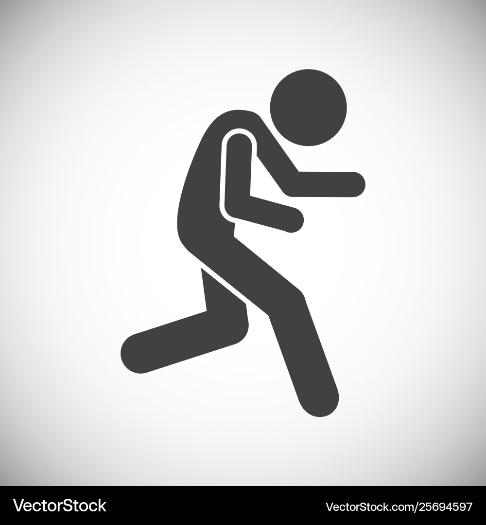 Running related icon on background for graphic Running related icon on background for graphic Vector Image
