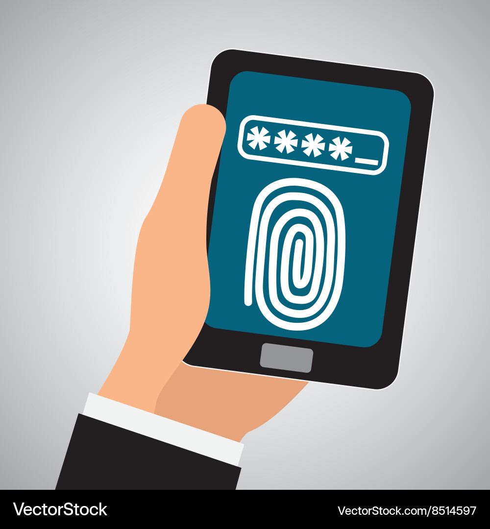 Security system design warning and technology vector image