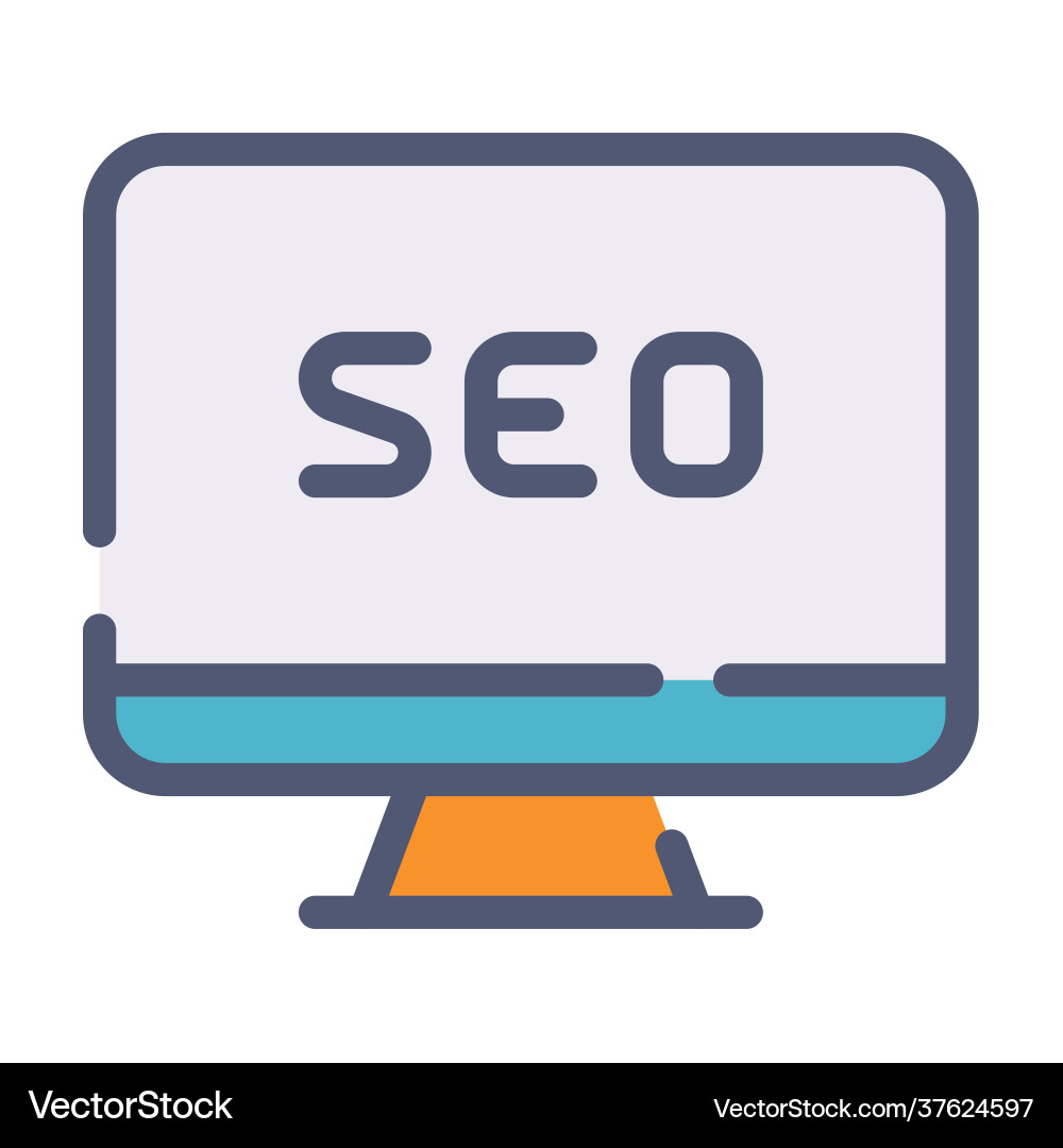Seo internet web computer single isolated icon Seo internet web computer single isolated icon vector image