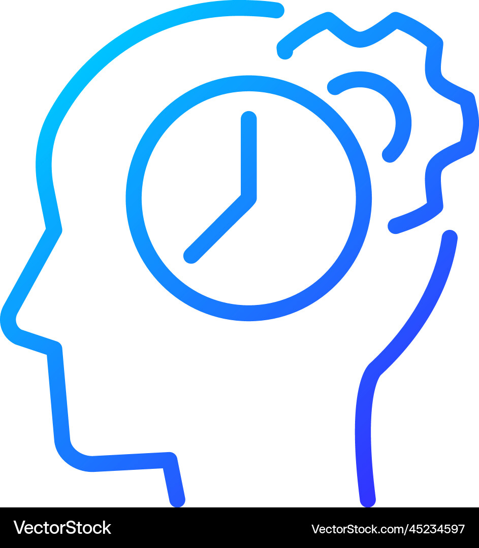 Time for thinking process pixel perfect gradient Time for thinking process pixel perfect gradient vector image