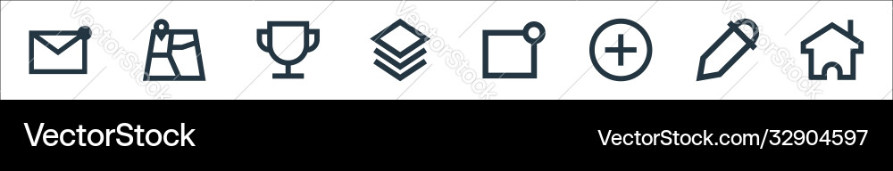 User interface line icons linear set quality User interface line icons linear set quality vector image