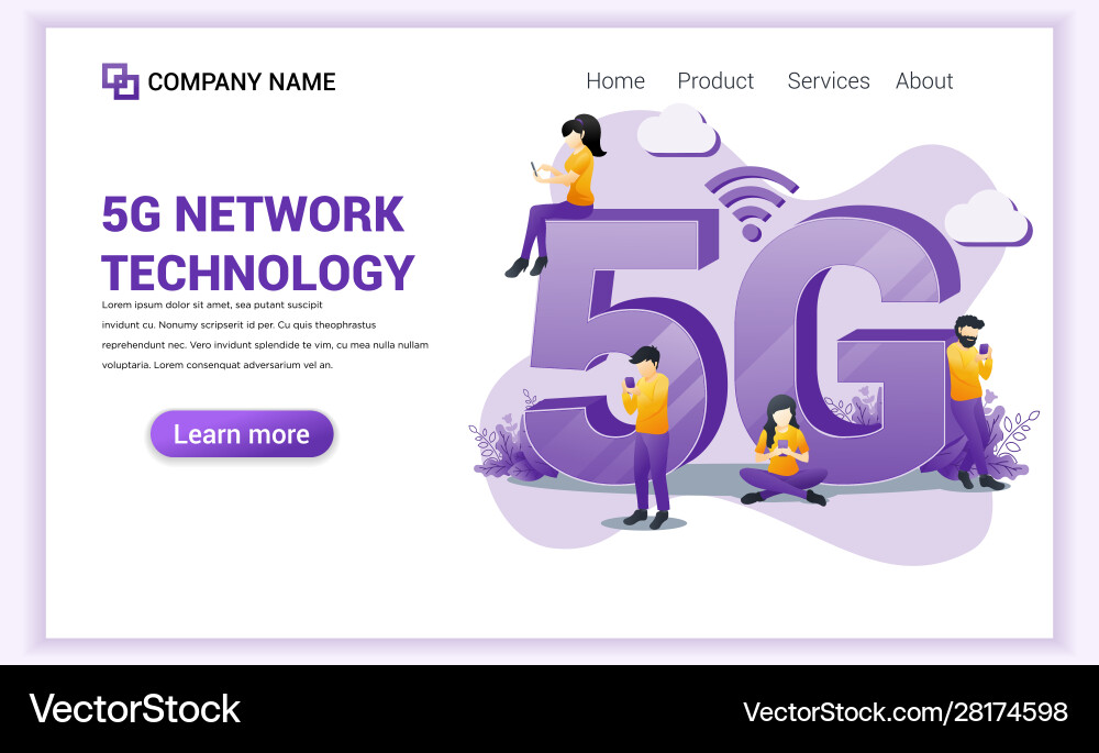 5g network technology concept internet systems Vector Image