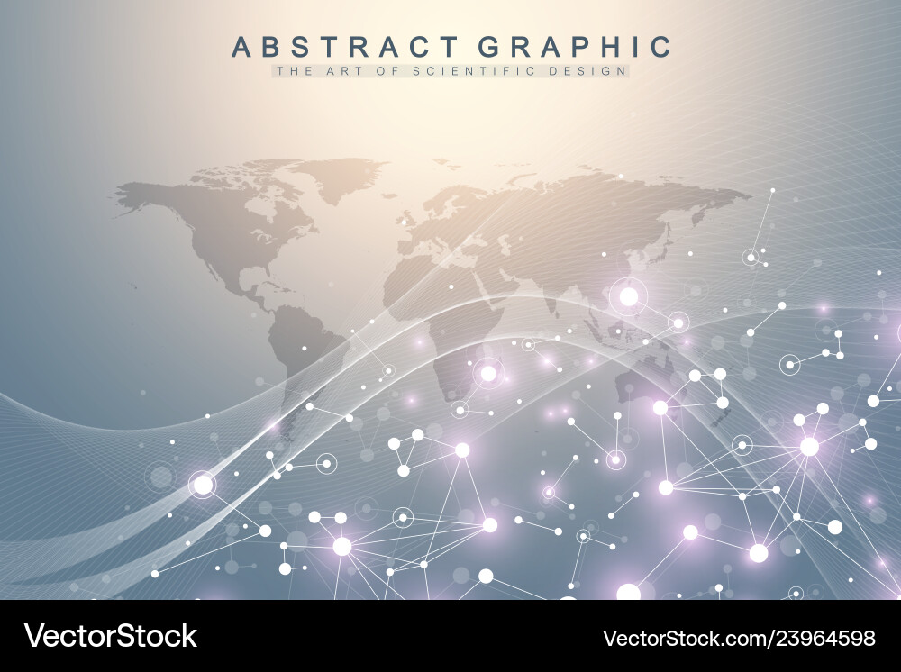 Big data visualization graphic abstract Vector Image