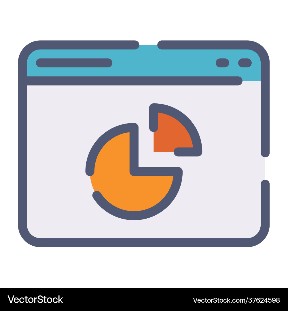 Chart website analytic single isolated icon Chart website analytic single isolated icon vector image