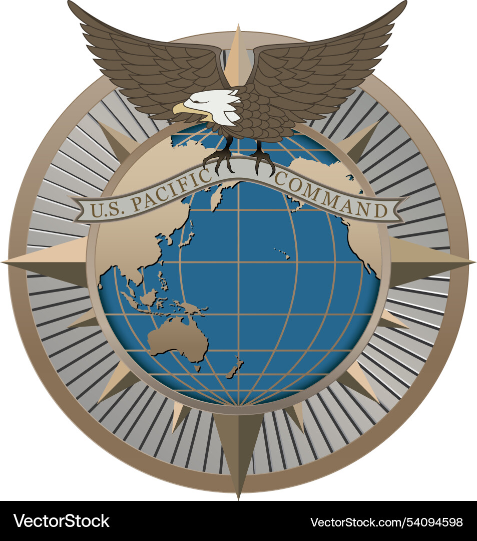 Emblem der vereinten Staaten indo-pacific Befehl Emblem der vereinten Staaten indo-pacific Befehl vektorbild