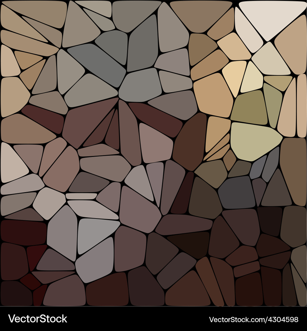 Geometric Brown Mosaic Background Royalty Free Vector Image