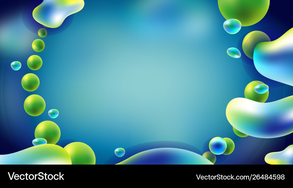 Glowing particles liquid dynamic flow with Glowing particles liquid dynamic flow with vector image