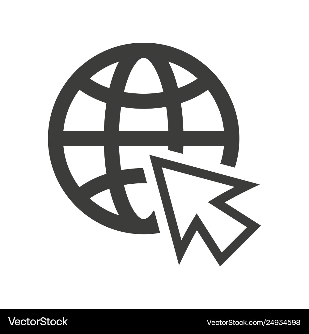 Go to web icon on white background Go to web icon on white background vector image