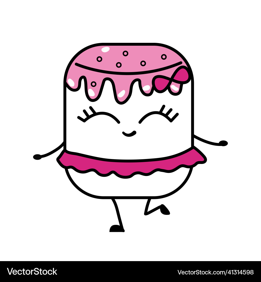 Marshmallow in a Skirt Vector Image