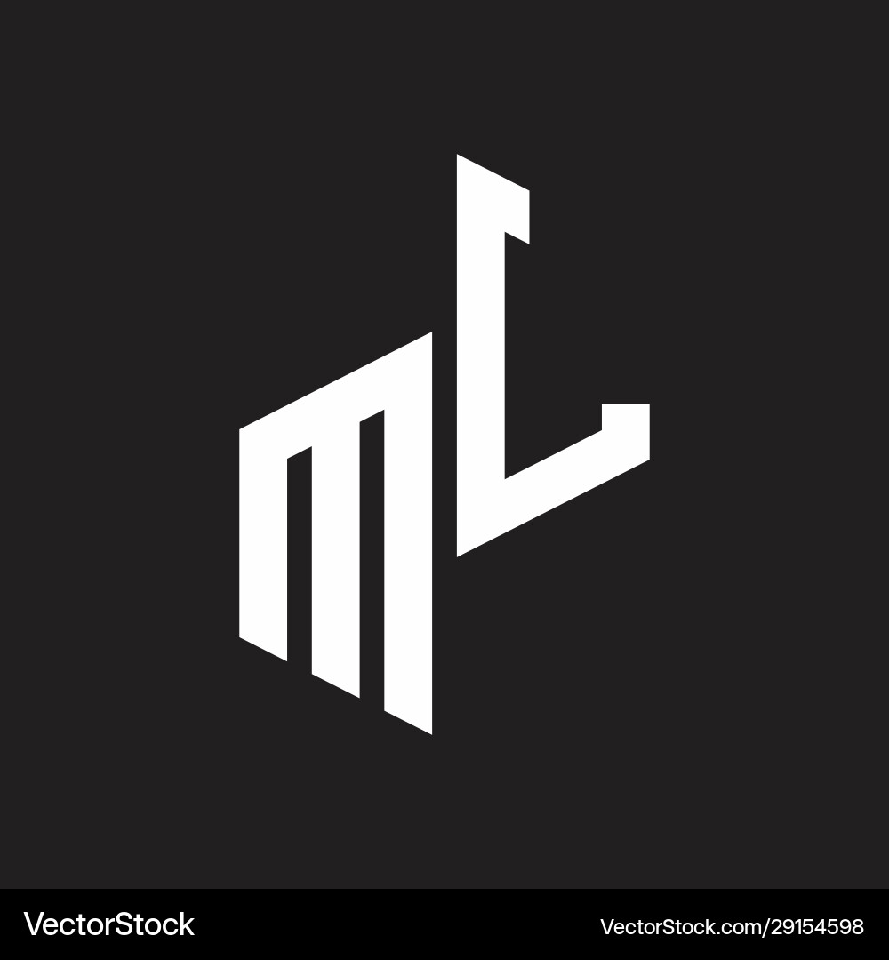 Ml initial letters logo monogram with up to down Ml initial letters logo monogram with up to down Vector Image