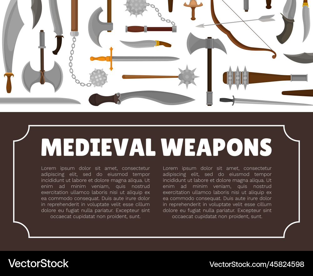 Old medieval weapon with sharp blade and handle Old medieval weapon with sharp blade and handle vector image
