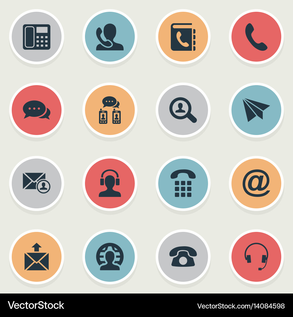 Set of simple connect icons vector image