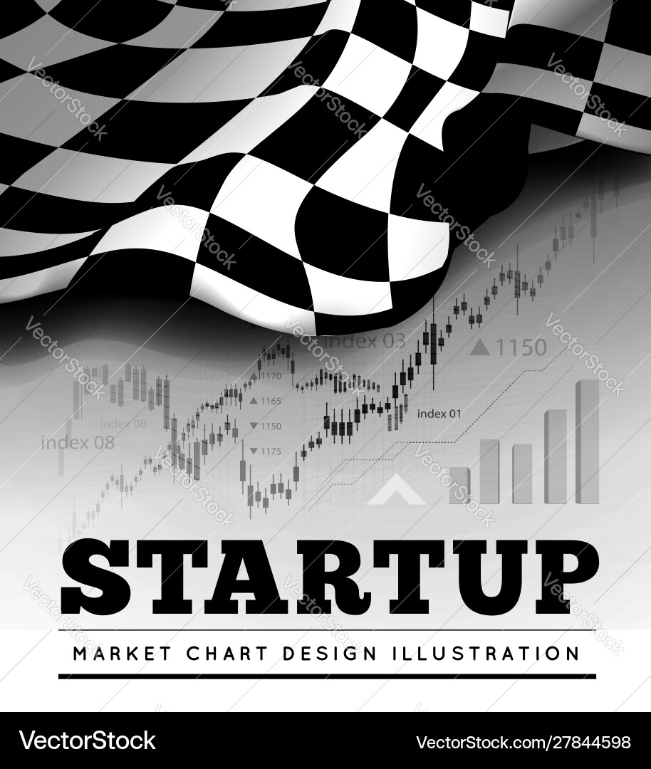 Startup Growth & Trading Concept vector image