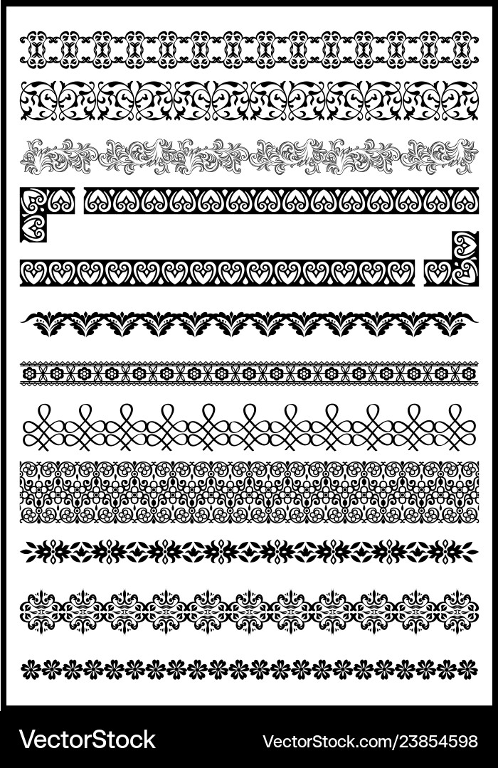 Tribal borders Royalty Free Vector Image - VectorStock