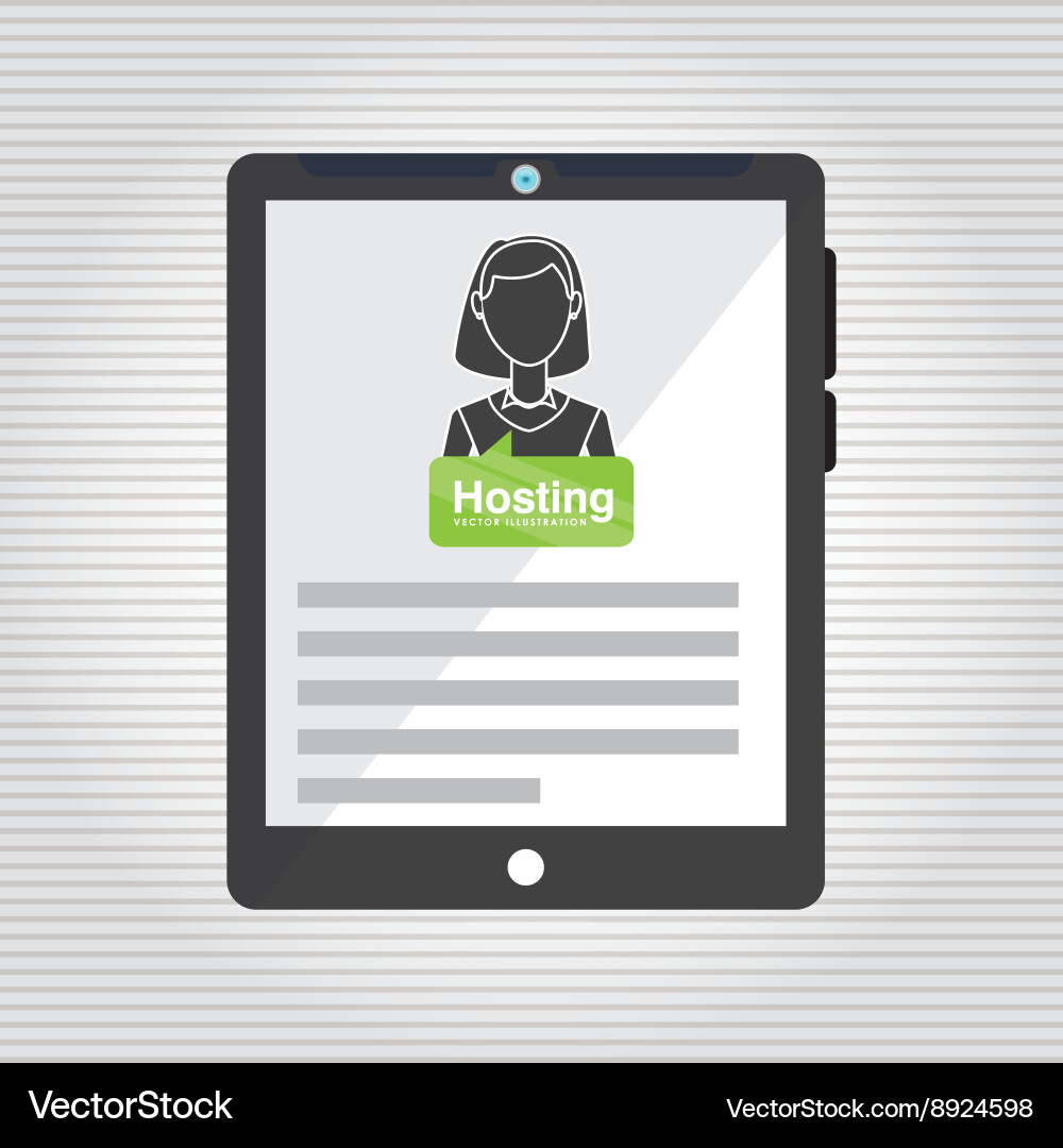 Web hosting design Vector Image