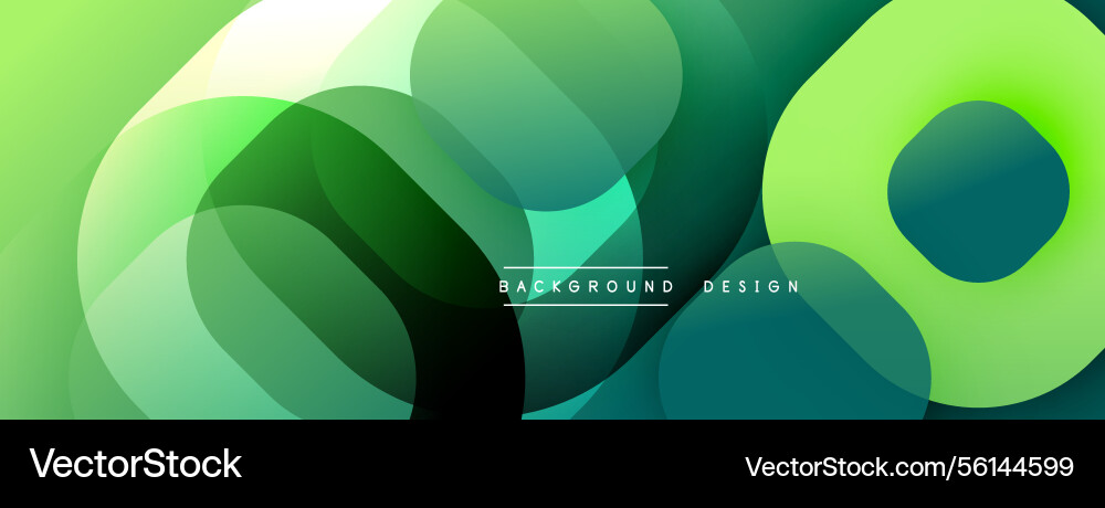 Abstract green shapes overlap creating dynamic Abstract green shapes overlap creating dynamic vector image