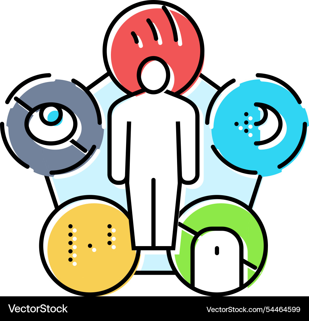 Accessibility ux ui design color icon vector image