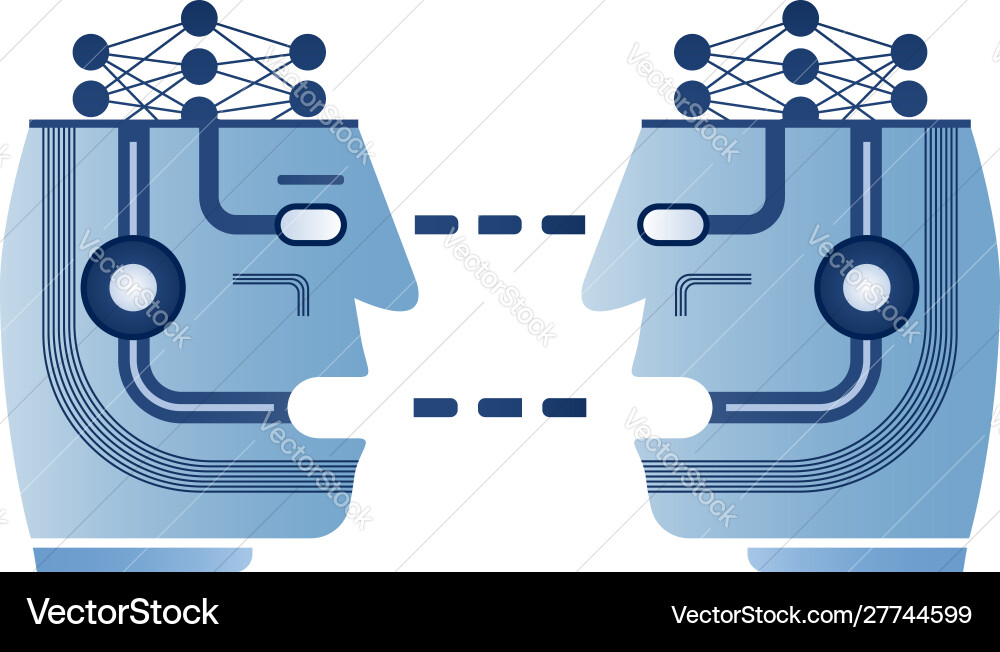 Ai deep learning machine design concept Ai deep learning machine design concept vector image