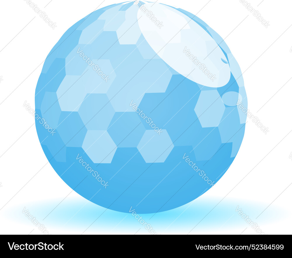 Blaue Kugel mit hexagonalen Muster schwimmend Blaue Kugel mit hexagonalen Muster schwimmend vektorbild