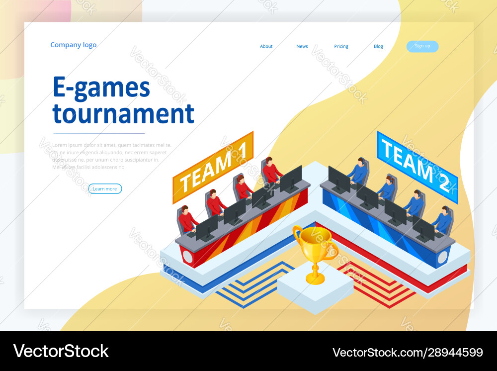 Cybersport Arena - Game Tournament Vector Image