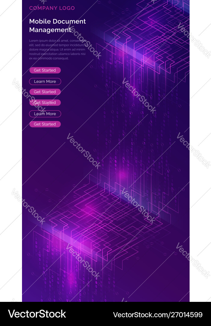 Data Streams & Binary Code vector image