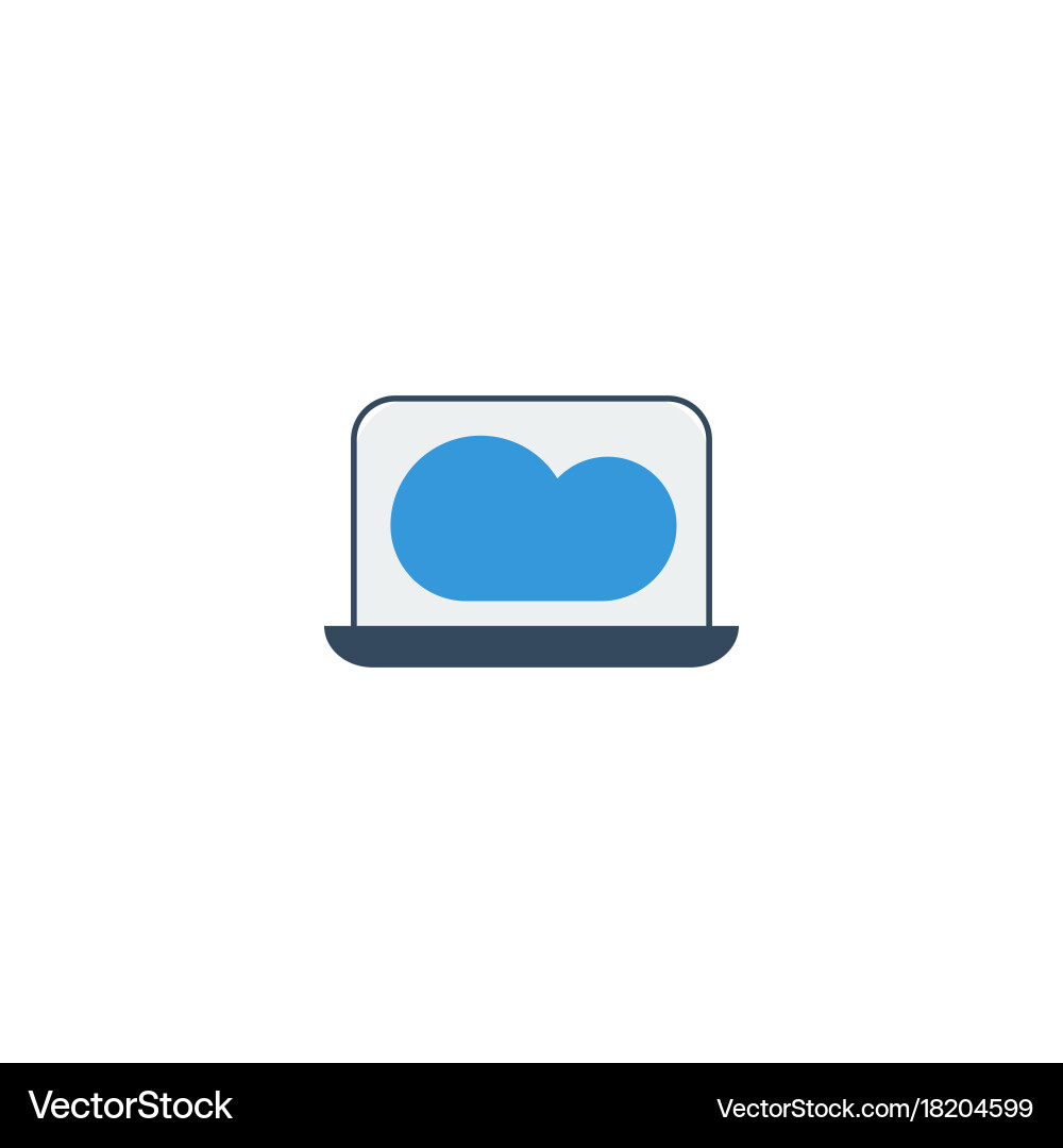 Flat icon cloud computing element vector image