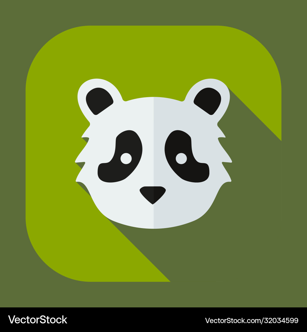 Flat modern design with shadow icons pandas Flat modern design with shadow icons pandas vector image