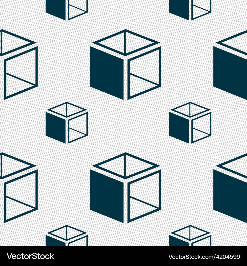 Geometric Cube Pattern - Seamless vector image