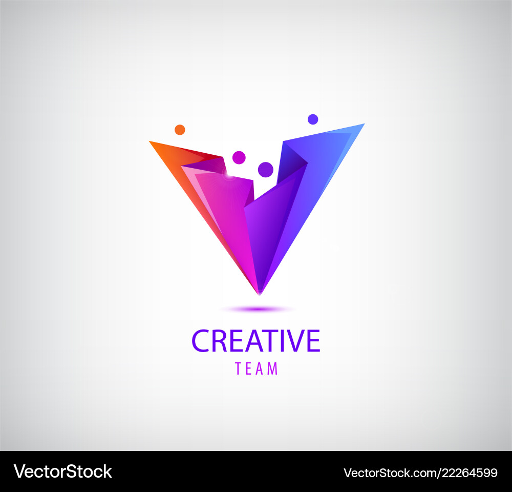 Kreatives Team Logo bunte abstrakte Menschen Kreatives Team Logo bunte abstrakte Menschen vektorbild