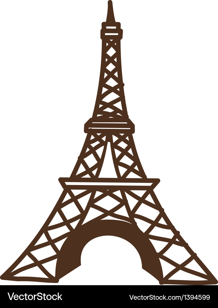 Paris Iconic Eiffel Tower vector image