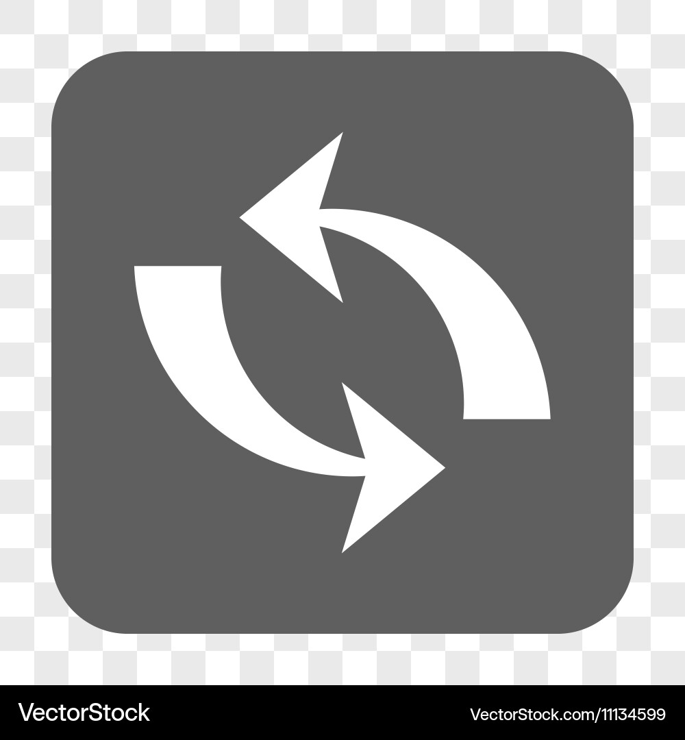 Refresh rounded square button Vector Image