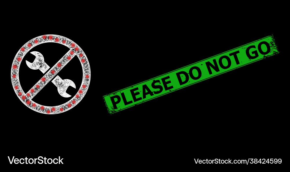 Scratched please do not go stamp and network avoid Scratched please do not go stamp and network avoid vector image