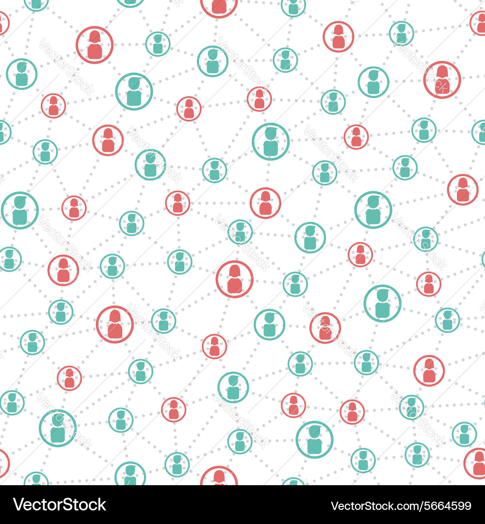 Social Network Connection Pattern vector image