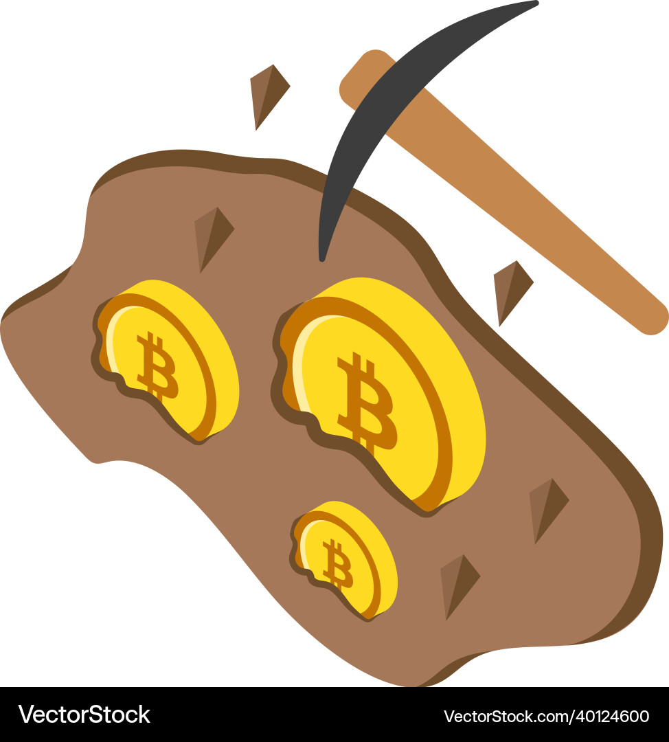 Bitcoin mining Vector Image