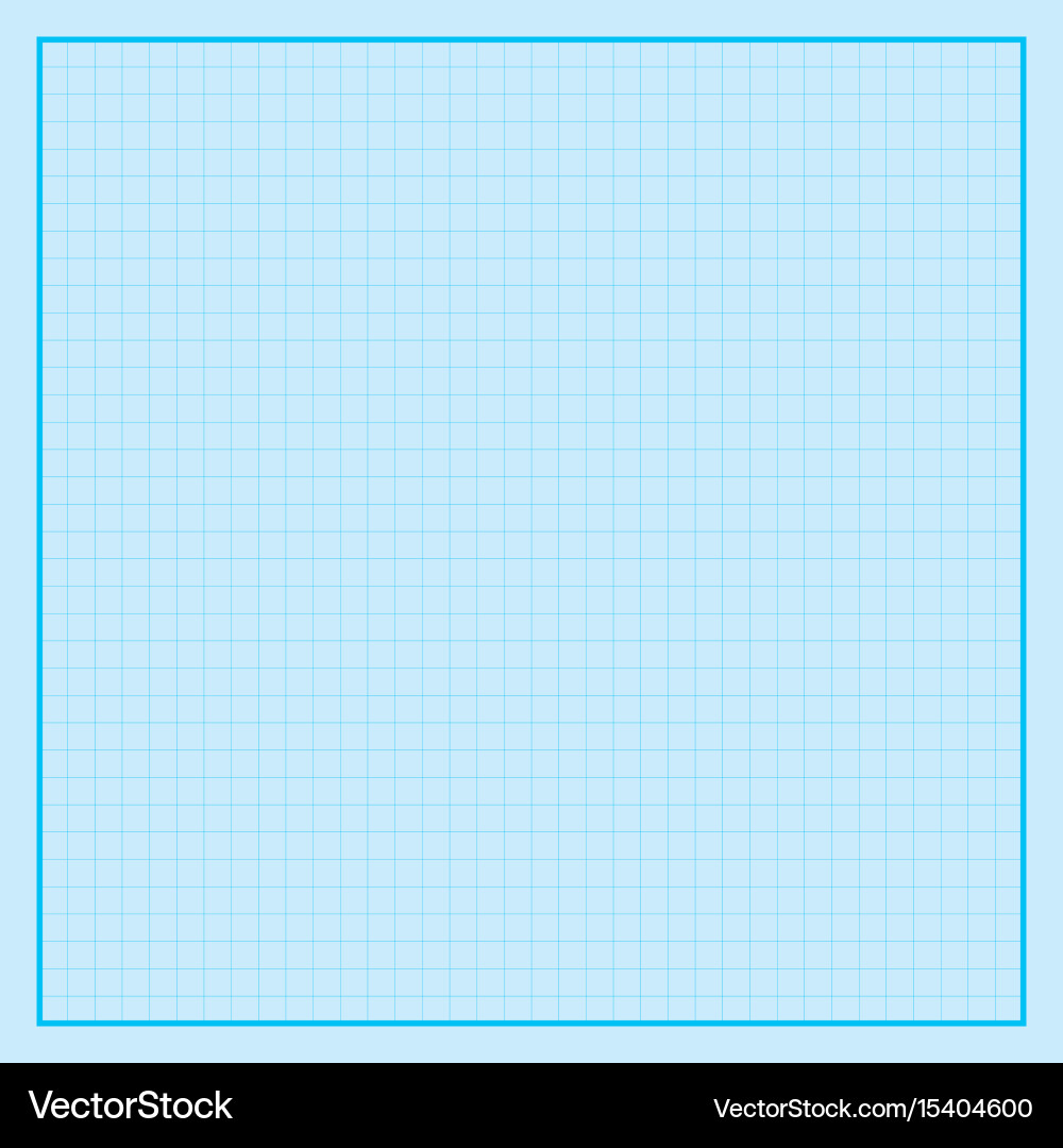 Blue graph paper coordinate grid squar vector image