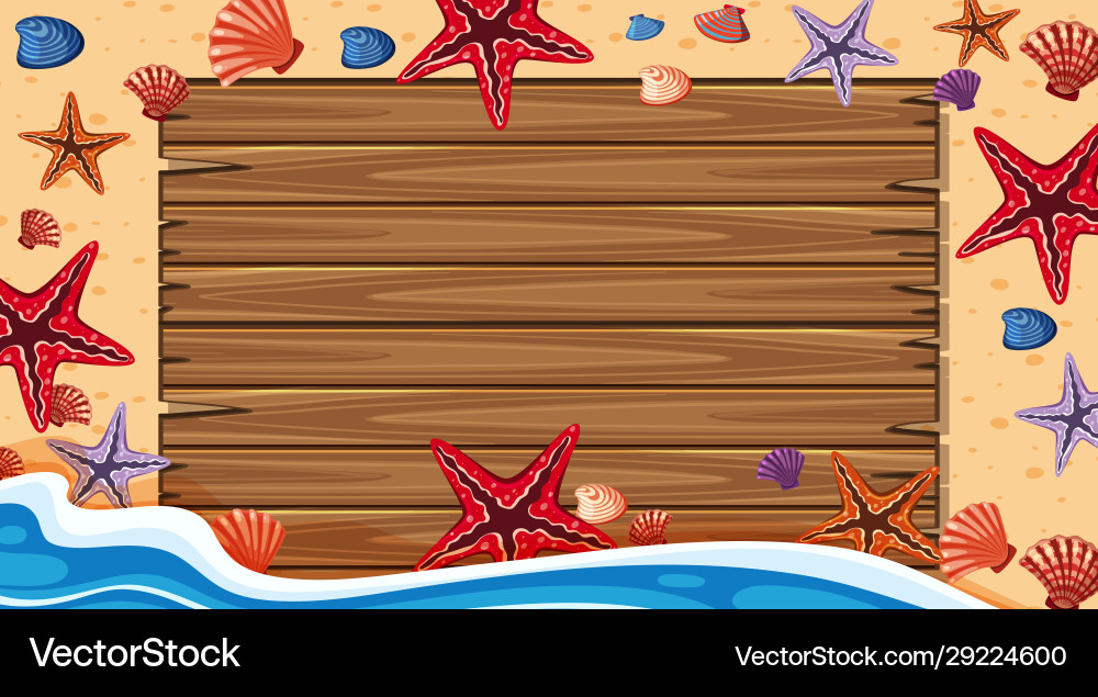 Border template with summer theme in background Border template with summer theme in background vector image