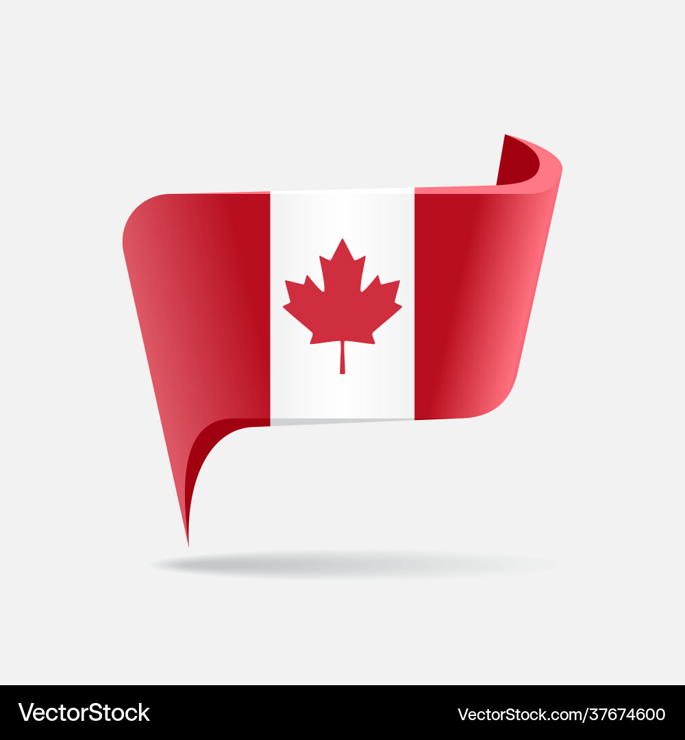 Canadian flag map pointer layout Canadian flag map pointer layout vector image