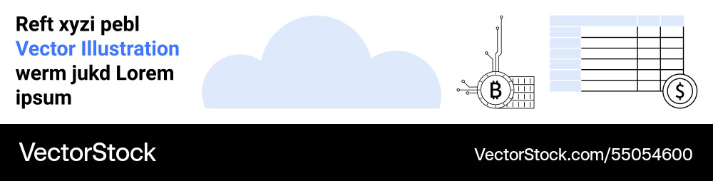 Cloud computing and financial data analysis Cloud computing and financial data analysis Vector Image