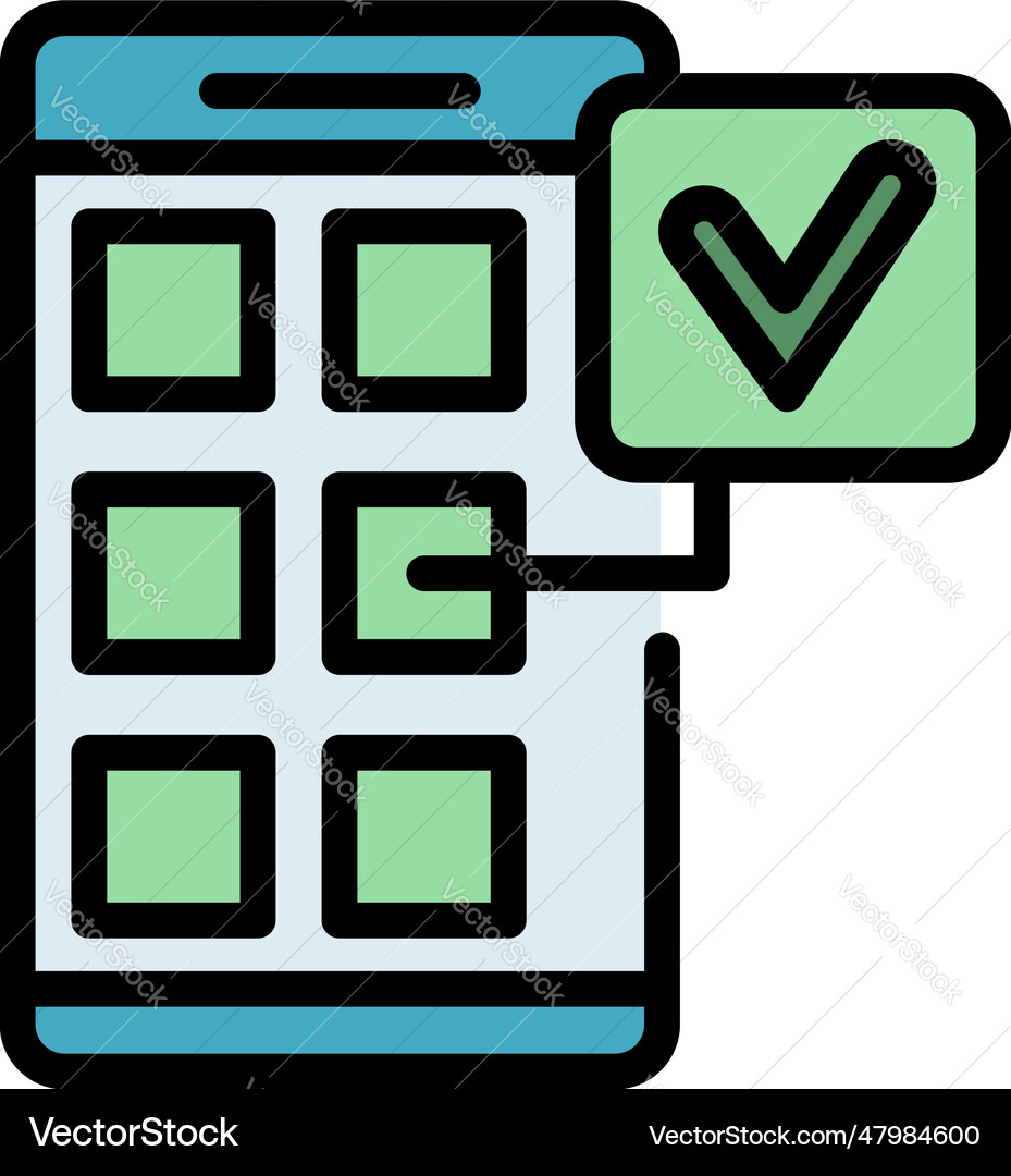 Code step phone icon flat vector image