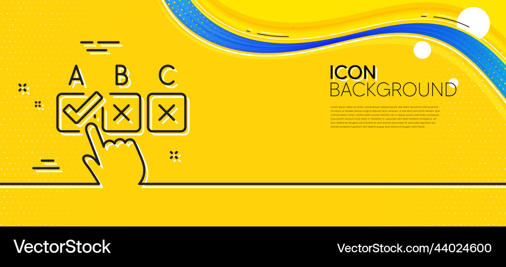 Correct checkbox line icon select answer sign Correct checkbox line icon select answer sign Vector Image