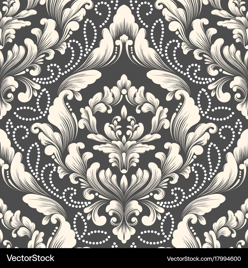 Damask seamless pattern element classical vector image