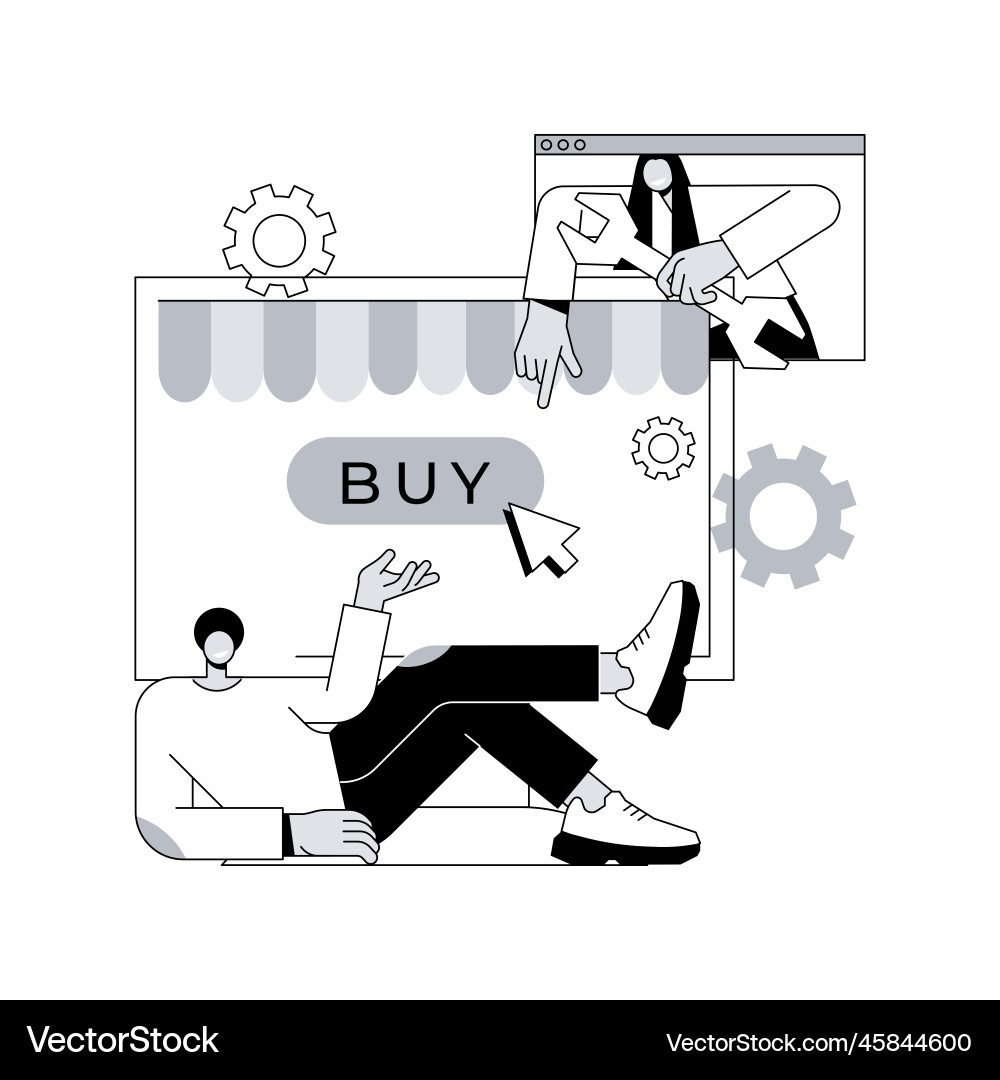 E-commerce development abstract concept E-commerce development abstract concept vector image