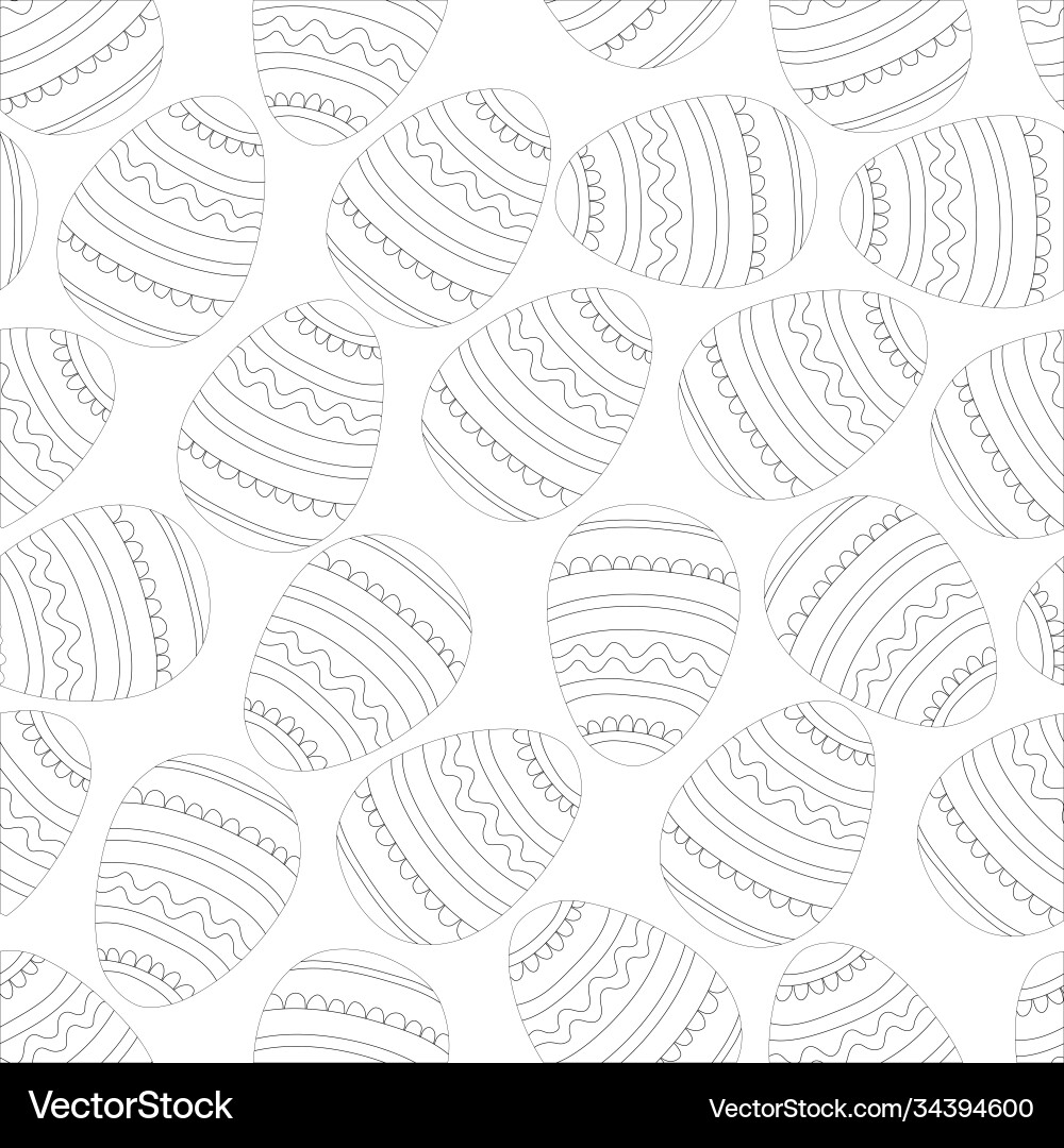 Eeaster eggs with lines design pattern sketch Eeaster eggs with lines design pattern sketch vector image