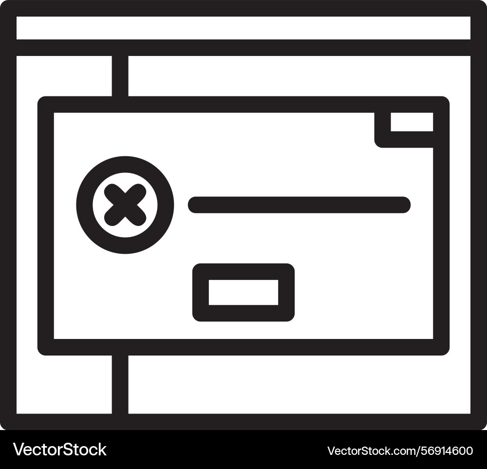 Error linear style icon design vector image