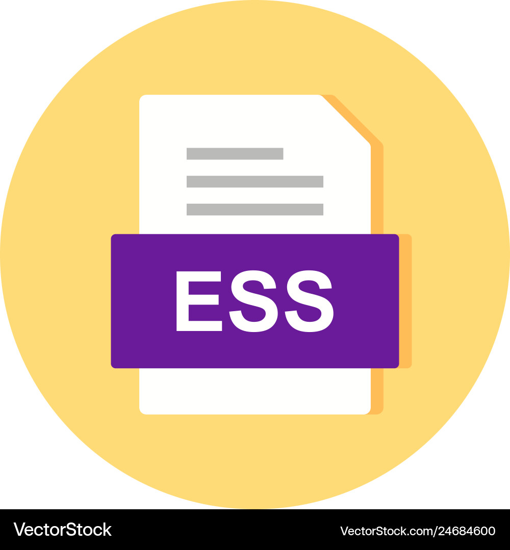 Ess file document icon vector image