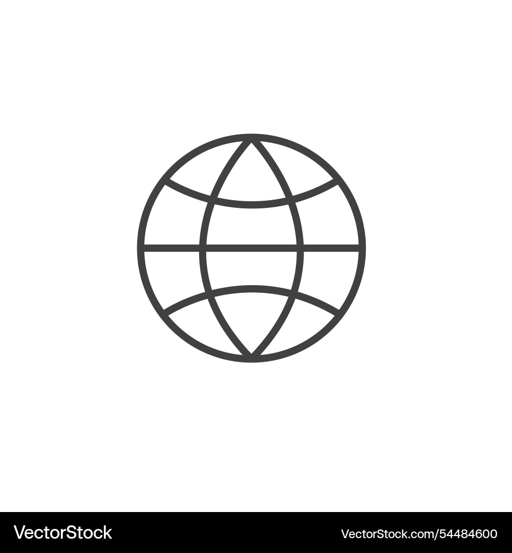 Globe or web icon element design template vector image